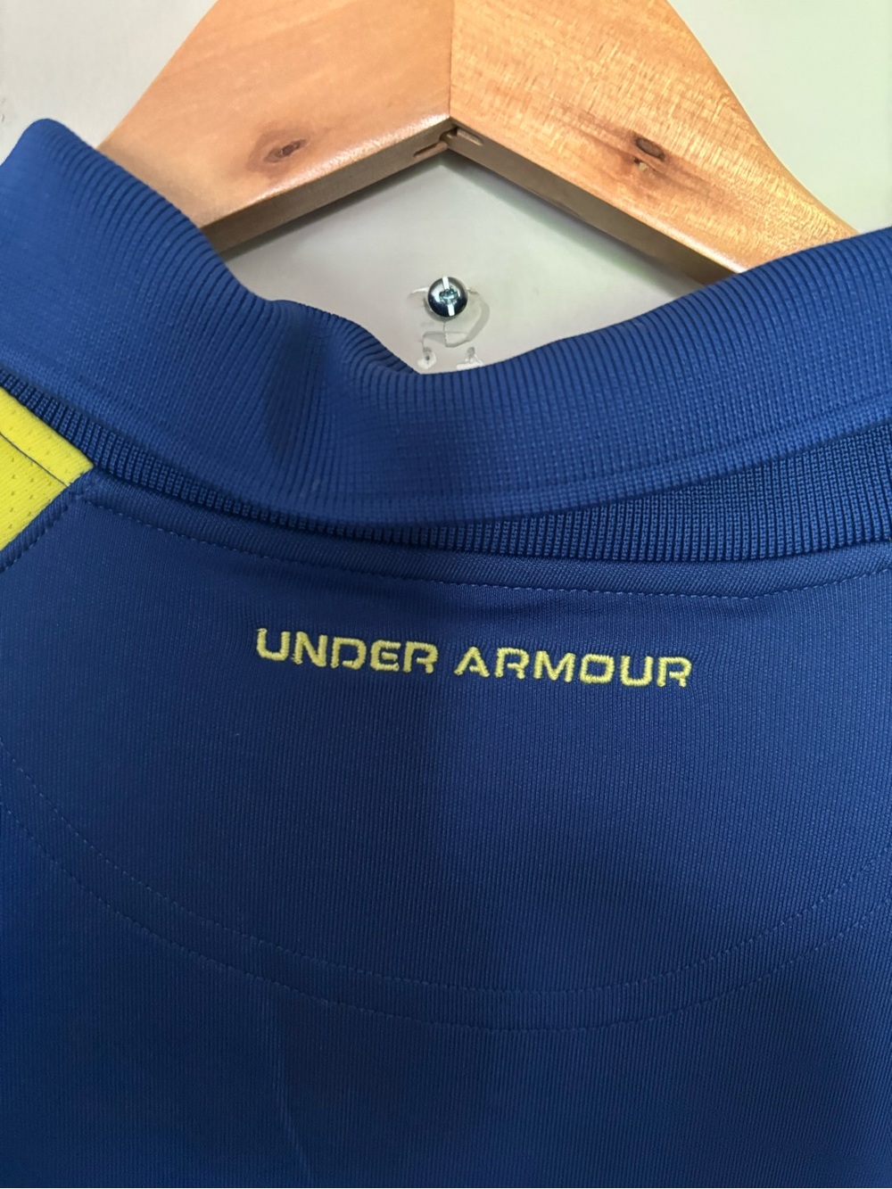 Under Armour Men’s Royal Blue with Yellow Accent Polo - Picture 6 of 7